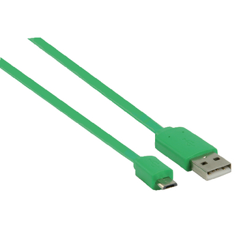 VLMP60410G1.00 Usb 2.0 kabel usb a male - micro-b male plat 1.00 m groen Product foto