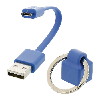 VLMP60410L0.10 Usb 2.0 kabel usb a male - micro-b male plat 0.10 m blauw Product foto