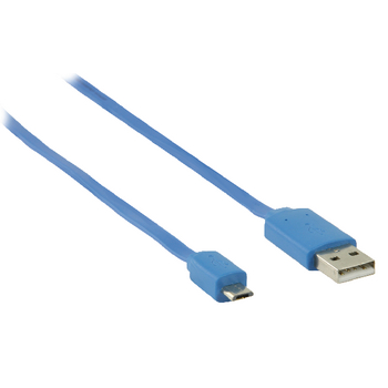 VLMP60410L1.00 Usb 2.0 kabel usb a male - micro-b male plat 1.00 m blauw Product foto
