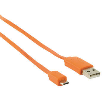 VLMP60410O1.00 Usb 2.0 kabel usb a male - micro-b male plat 1.00 m oranje Product foto