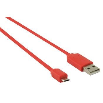 VLMP60410R1.00 Usb 2.0 kabel usb a male - micro-b male plat 1.00 m rood Product foto