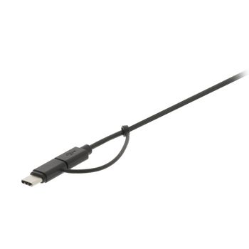 VLMP60610B1.00 Usb 2.0 kabel usb a male - usb-micro-b / usb-c male 1 m zwart + type-c-adapter Product foto