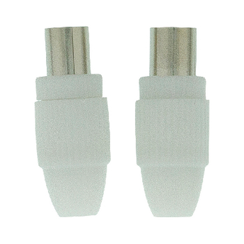 VLSB40999W Coaxconnector male + female wit Product foto