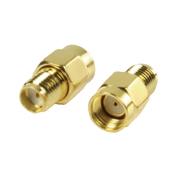 VLSP02111A Sma-adapter rp sma male - sma female goud