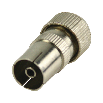 VLSP40922M Coaxconnector female metaal zilver