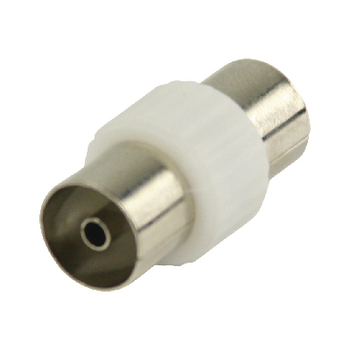 VLSP40941W Coax-adapter coax female (iec) - coax female (iec) wit