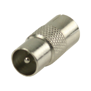 VLSP40942M Coax-adapter coax male (iec) - coax female (iec) zilver