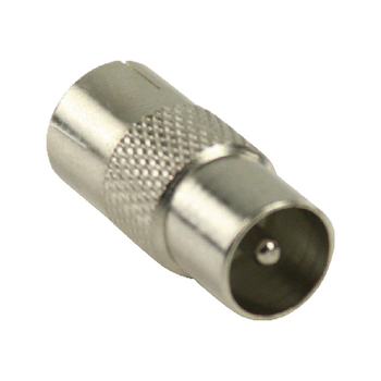 VLSP40942M Coax-adapter coax male (iec) - coax female (iec) zilver Product foto