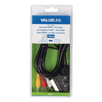 VLVB31130B20 Scart kabel scart male - 3x rca male 2.00 m zwart Verpakking foto