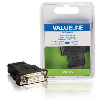 VLVB34910B High speed hdmi met ethernet adapter hdmi-connector - dvi-d 24+1-pins female zwart