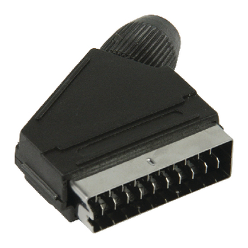VLVP31990B Connector scart male pvc zwart Product foto
