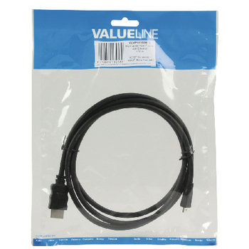 VLVP34700B15 High speed hdmi kabel met ethernet hdmi-connector - hdmi micro-connector male 1.50 m zwart Verpakking foto