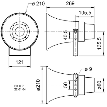 VS-DK8P/15 Inbouw speaker Product foto