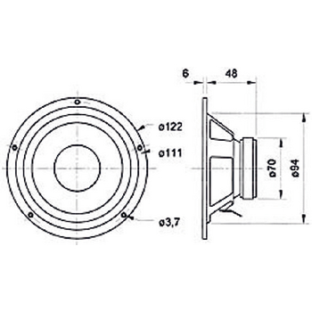 VS-W100S/8 Inbouw speaker Product foto