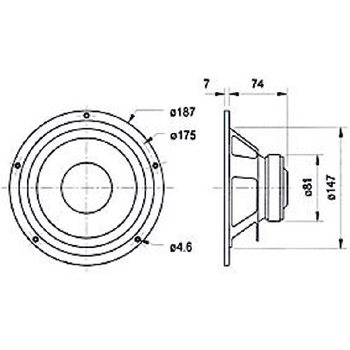 VS-W170S/4 Woofer 17 cm (6.5\