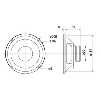 VS-W200/4 W200 - 4 ohm woofer 20 cm (8\