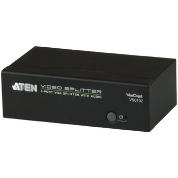 VS0102-AT-G 2-poorts met audio-ondersteuning vga-splitter zwart