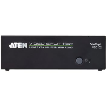 VS0102-AT-G 2-poorts met audio-ondersteuning vga-splitter zwart Product foto