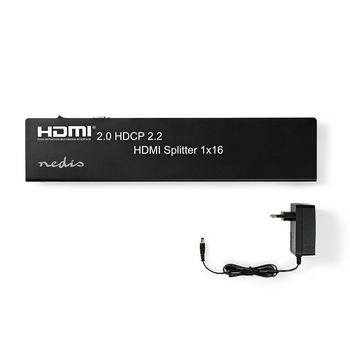 VSPL34716AT Hdmi™-splitter | 2 x 8 poort(en) | hdmi™ input | usb-a female / 16x hdmi™ output | Inhoud verpakking foto