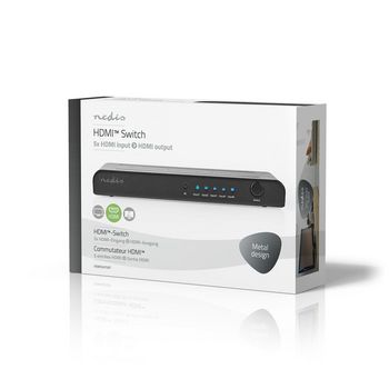 VSWI3475AT Hdmi™-switch | 5-poorts poort(en) | 5x hdmi™ input | 1x hdmi™ output | 4k@60hz | 1 Verpakking foto