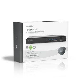 VSWI3475AT Hdmi™-switch | 5-poorts poort(en) | 5x hdmi™ input | 1x hdmi™ output | 4k@60hz | 1 Verpakking foto