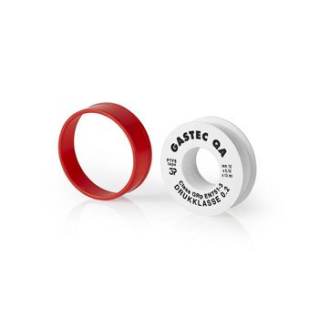 WATA110WT Ptfe afdichttape | 12.00 m | apparaat: connectie | rood / wit