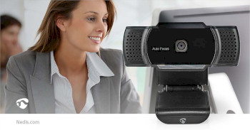 WCAM110BK Webcam | 2k@30fps | automatische scherpstelling | ingebouwde microfoon | zwart Product foto