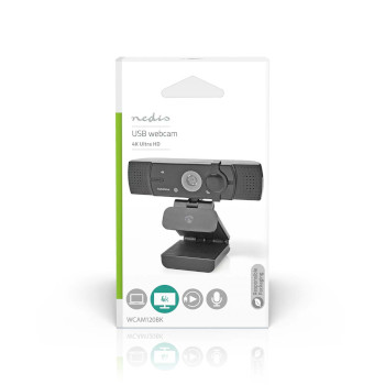 WCAM120BK Webcam | full hd@60fps / 4k@30fps | automatische scherpstelling | ingebouwde microfoon | zwart  foto