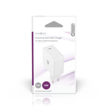 WCGPD100W100WT Oplader | 100 w | gan | pd3.0 100w / pd3.0 30w / pd3.0 45w / pd3.0 60w / pd3.0 65w | snellaad functi  foto