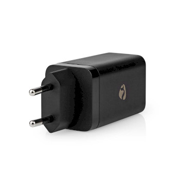 WCGPD65W100BK Oplader | 65 w | gan | snellaad functie | 3.0 / 3.25 a | outputs: 3 | usb-a / 2x usb-c™ | auto Product foto