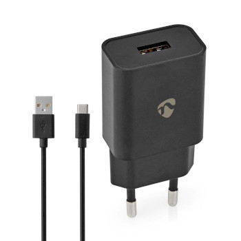 WCHAC242ABK Oplader | 12 w | snellaad functie | 1x 2.4 a | outputs: 1 | usb-a | usb type-c™ (los) kabel | 