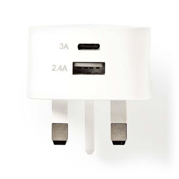 WCHAC340AWTUK Oplader | 1x 2,4 a / 1x 3,0 a | outputs: 2 | poorttype: 1x usb-a / 1x usb-c™ | geen kabel inbe