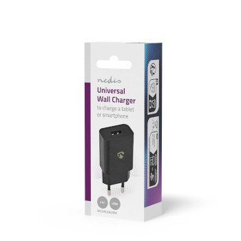 WCHAU242ABK Oplader | 12 w | snellaad functie | 1x 2.4 a | outputs: 1 | usb-a | geen kabel inbegrepen | single v Verpakking foto