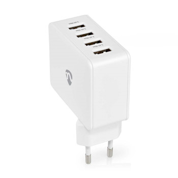 WCHAU481AWT Oplader | 24 w | snellaad functie | 4x 2.4 a | outputs: 4 | 4x usb-a | geen kabel inbegrepen | singl