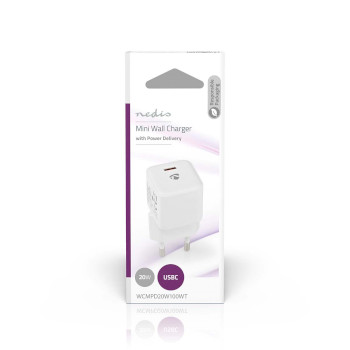 WCMPD20W100WT Oplader | 20 w | pd3.0 20w | snellaad functie | 1.67 / 2.22 / 3.0 a | outputs: 1 | usb-c™ | au  foto