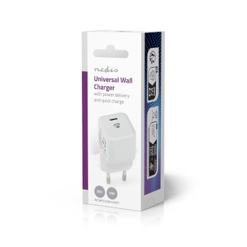 WCMPD30W100WT Oplader | 30 w | pd3.0 30w | snellaad functie | 1.5 / 2.0 / 2.5 / 3.0 a | outputs: 1 | usb-c™  Verpakking foto