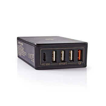 WCPD30W120BK Oplader | 2x 3,0 a / 3x 2,4 a | outputs: 5 | poorttype: 1x usb-c™ / 4x usb-a | geen kabel inbe Product foto
