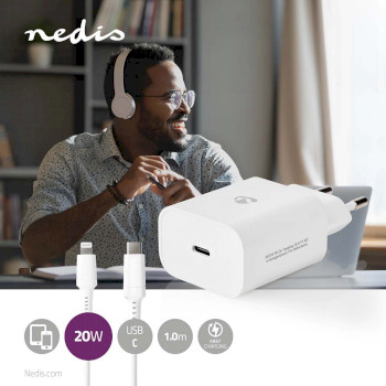WCPDL20W112WT Oplader | 20 w | pd3.0 20w | snellaad functie | 1.67 / 2.22 / 3.0 a | outputs: 1 | usb-c™ | li Product foto