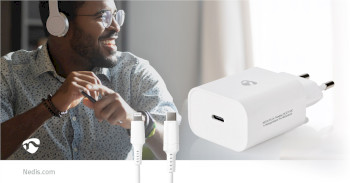 WCPDL20W112WT Oplader | 20 w | pd3.0 20w | snellaad functie | 1.67 / 2.22 / 3.0 a | outputs: 1 | usb-c™ | li Product foto