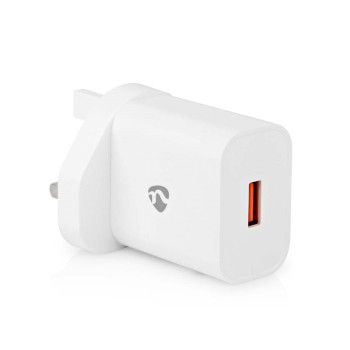 WCQC302AWTUK Oplader | 18 w | qc3.0 | snellaad functie | 3.0 a | outputs: 1 | usb-a | automatische voltage select Product foto