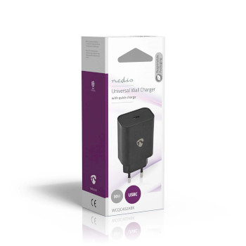 WCQC402ABK Oplader | 32 w | pd3.0 27w / pd3.0 30w / qc4.0 32w | snellaad functie | 1.5 / 2.0 / 2.5 / 3.0 a | ou Verpakking foto