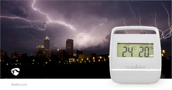 WEST100WT Digitale thermometer | binnen | binnentemperatuur | luchtvochtigheid binnenshuis | wit Product foto