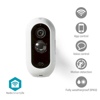 WIFICBO30WT Smartlife camera voor buiten | wi-fi | full hd 1080p | ip65 | max. batterijduur: 6 maanden | cloud o