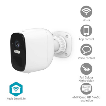 WIFICBO32WT Smartlife camera voor buiten | wi-fi | spotlight | 4mp quad hd 1440p / 2560x1440 | ip66 | max. batte