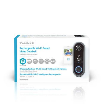 WIFICDP20GY Smartlife videodeurbel | wi-fi | batterij gevoed | full hd 1080p | cloud opslag (optioneel) / micros  foto