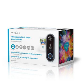 WIFICDP20GY Smartlife videodeurbel | wi-fi | batterij gevoed | full hd 1080p | cloud opslag (optioneel) / micros Verpakking foto