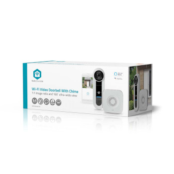 WIFICDP40CWT Smartlife videodeurbel | wi-fi | batterij gevoed / netvoeding | 1536x1536 | cloud opslag (optioneel) Verpakking foto