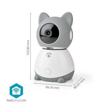 WIFICI30CGY Smartlife camera voor binnen | wi-fi | full hd 1080p | pan tilt | cloud opslag (optioneel) / microsd Product foto