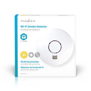 WIFIDS10WT Smartlife rookmelder | wi-fi | warmtesensor | batterij gevoed | levenscyclus sensor: 10 jaar | en 14  foto