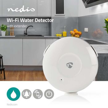 WIFIDW10WT Smartlife water detector | wi-fi | batterij gevoed | verlenging inbegrepen | max. batterijduur: 24 m Product foto
